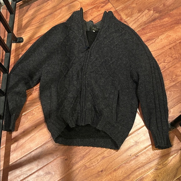 Carriag Donn Ireland 100% Pure New Wool Chunky Knit Zip Up Sweater - Picture 2 of 7